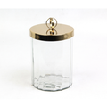  Optık Cam Orta Boy Gold Kavanoz 15X15X24,5 Cm