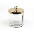  Optık Cam Kucuk Gold Kavanoz 15X15X19,5 Cm