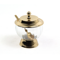Optık Cam Gold Kapaklı Sekerlık 13X13X13,5 Cm
