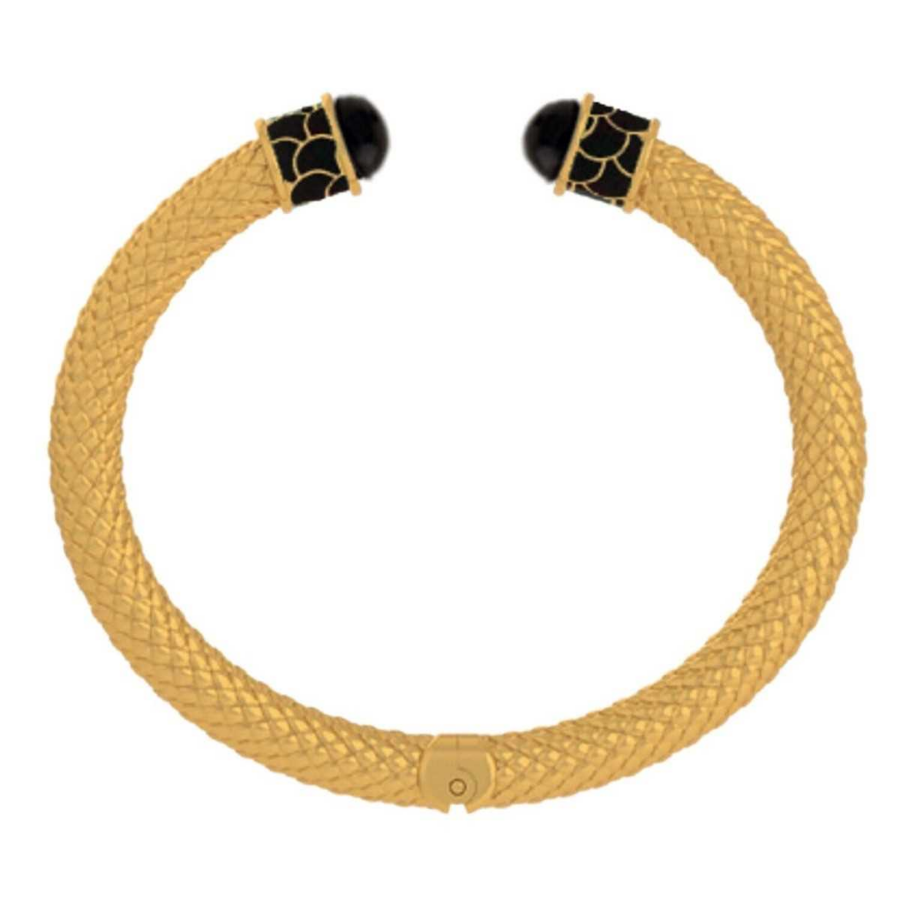 Minoan Black Gold Hinged Torque Bileklik