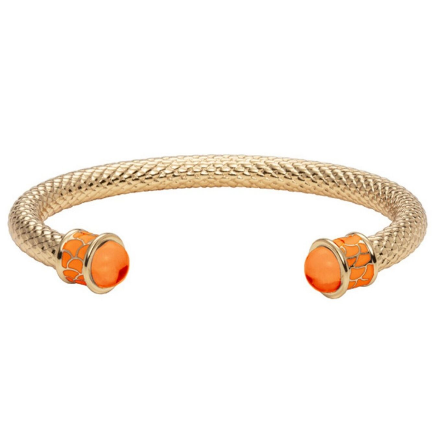 Halcyon Days Salamander Orange Jewel Gold Torque Bileklik