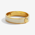 13mm Parterre - Cream - Gold - Hinged Bileklik