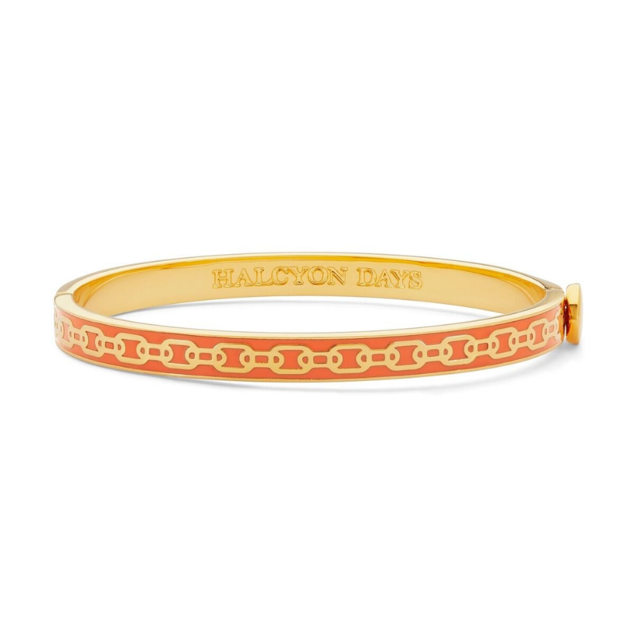 6mm Chain Orange Gold Hinged Bileklik