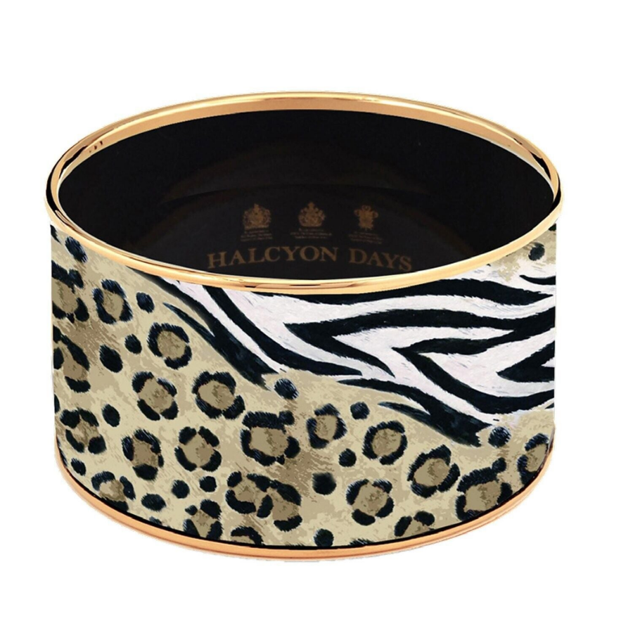 4cm MW Mixed Animal Print Gold Small Cuff