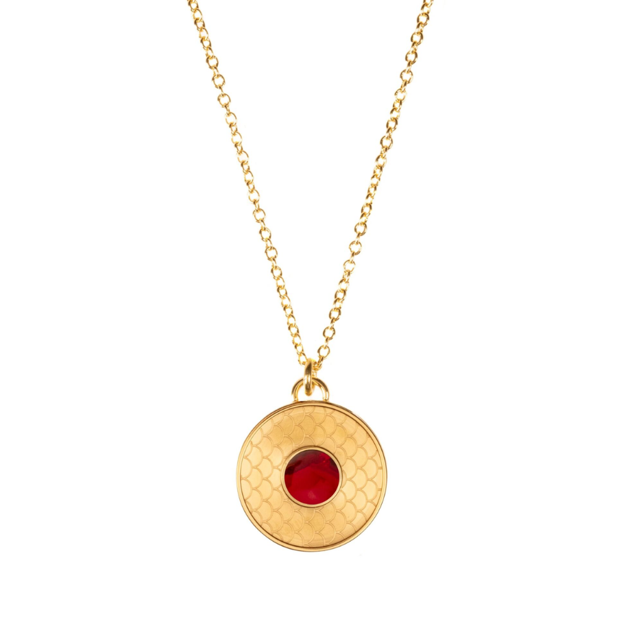 Salamander Cabochon Ruby Gold kolye