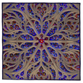 St Thomas Rose Window 90cm X 90xm 100% ipek eşarp