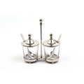  Optık Cam 2Lı Nıkel Baharatlık 17,5X8X20 Cm