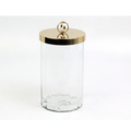 Optık Cam Buyuk Gold Kavanoz 15X15X29,5 Cm
