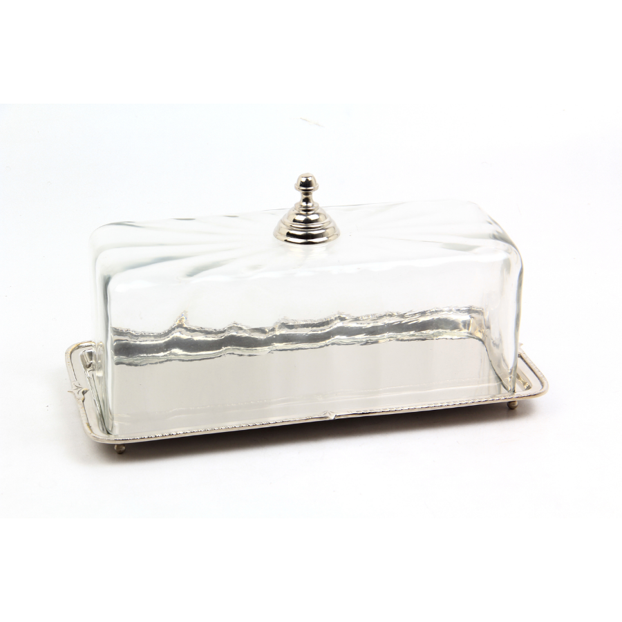 Optıc Cam Nıkel Buyuk Baton Kek Standı 18X35,5X17,5 Cm
