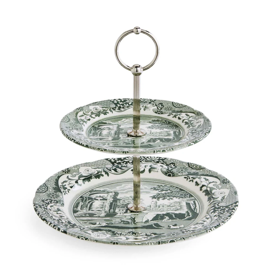 Spode HGI.5125 Heritage Green Italian 2 katlı servis