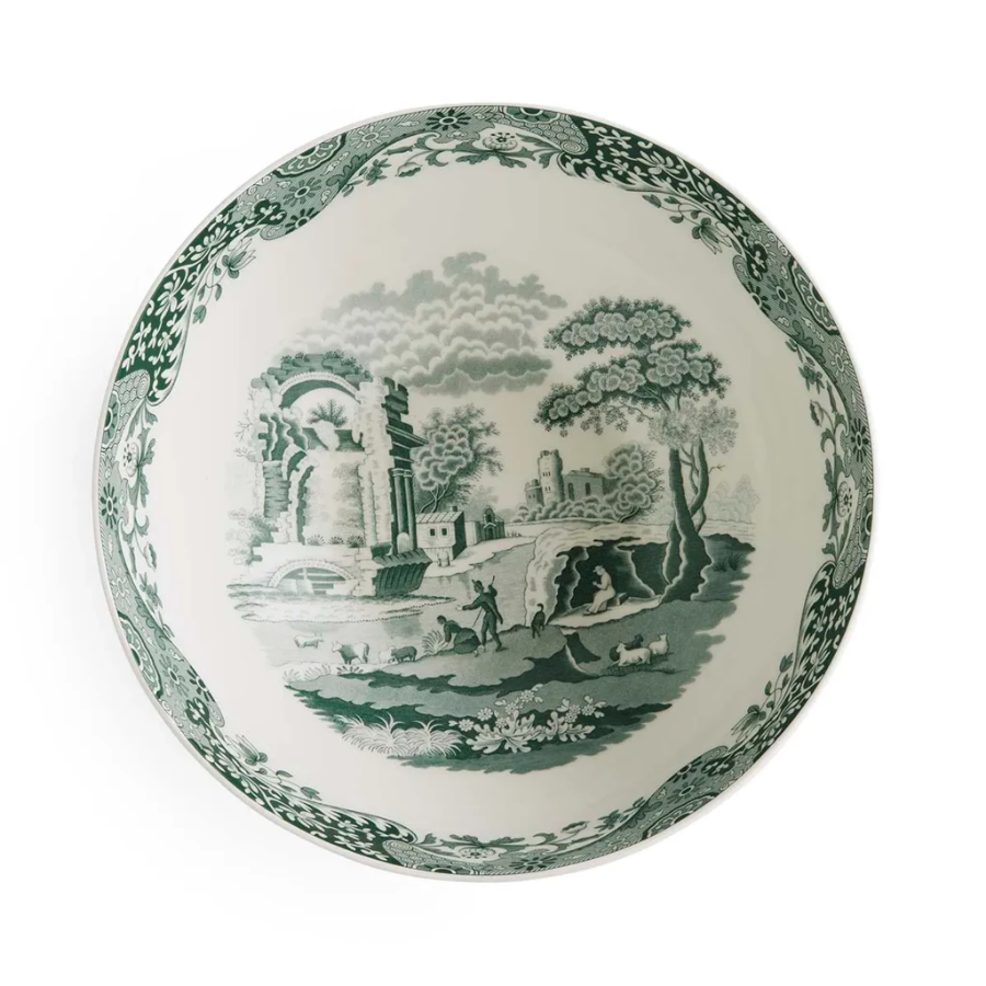 Spode HGI.64800 Heritage Green Italian 29 Cm Yuvarlak salata servis