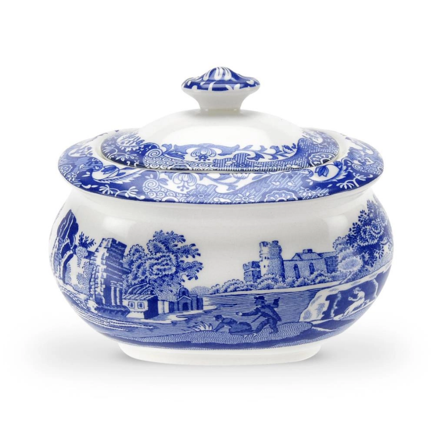 Spode BLI.1630 Blue Italian Şekerlik - kapaklı
