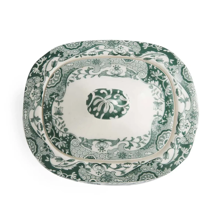 Spode HGI.1630 Heritage Green Italian Şekerlik - kapaklı