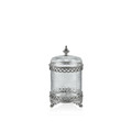 Lamedore Fancy Small Glass Box Silver 13 x 22 cm