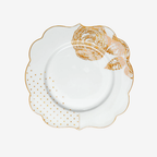 Royal Beyaz / Altıni Kek Tabağı 17 cm.
