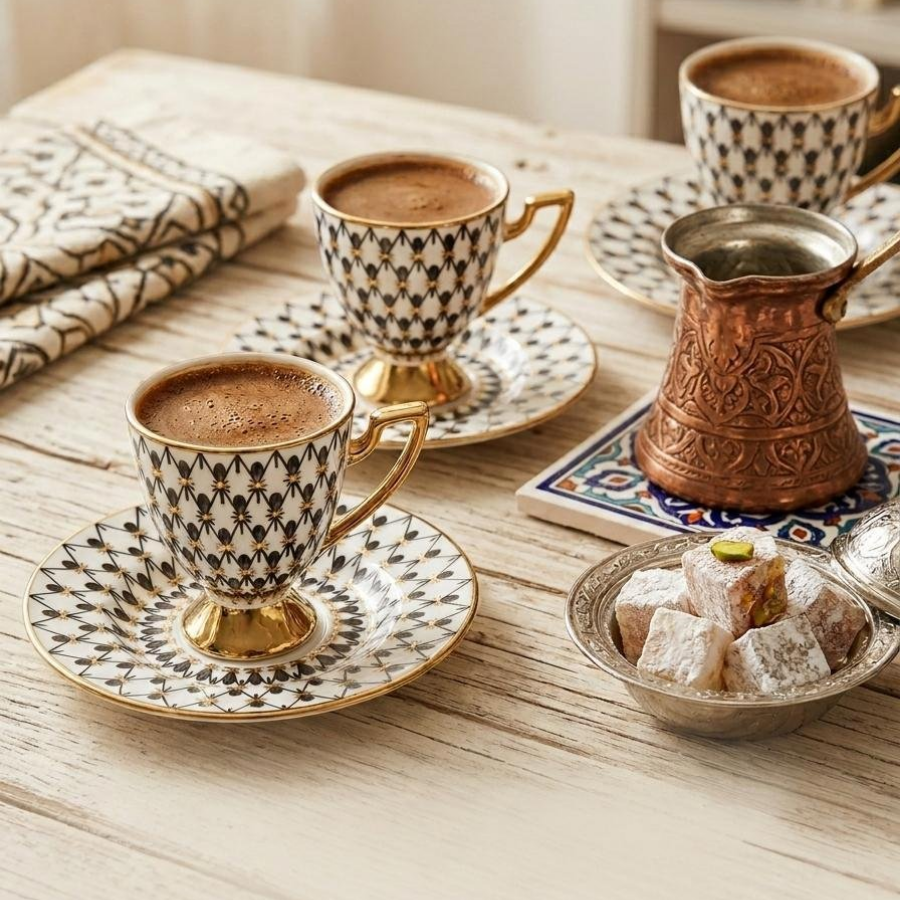 El boyama Fincan Takımı 6 lı