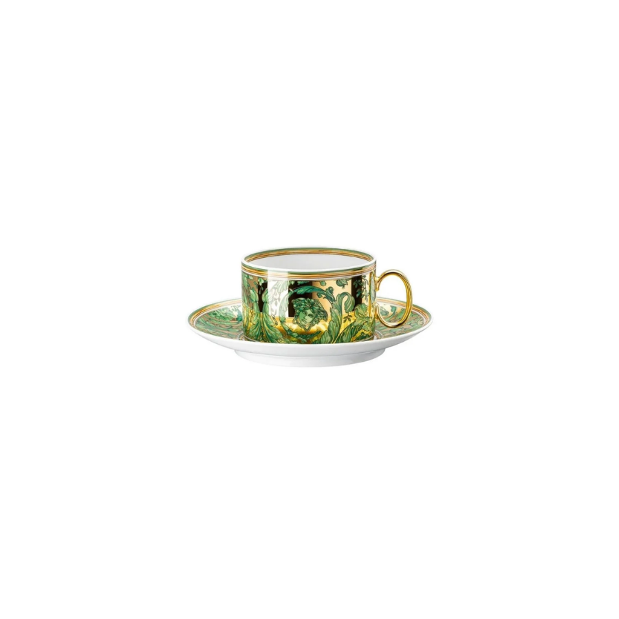 Çay Fincan-Tabak Medusa Garland Green