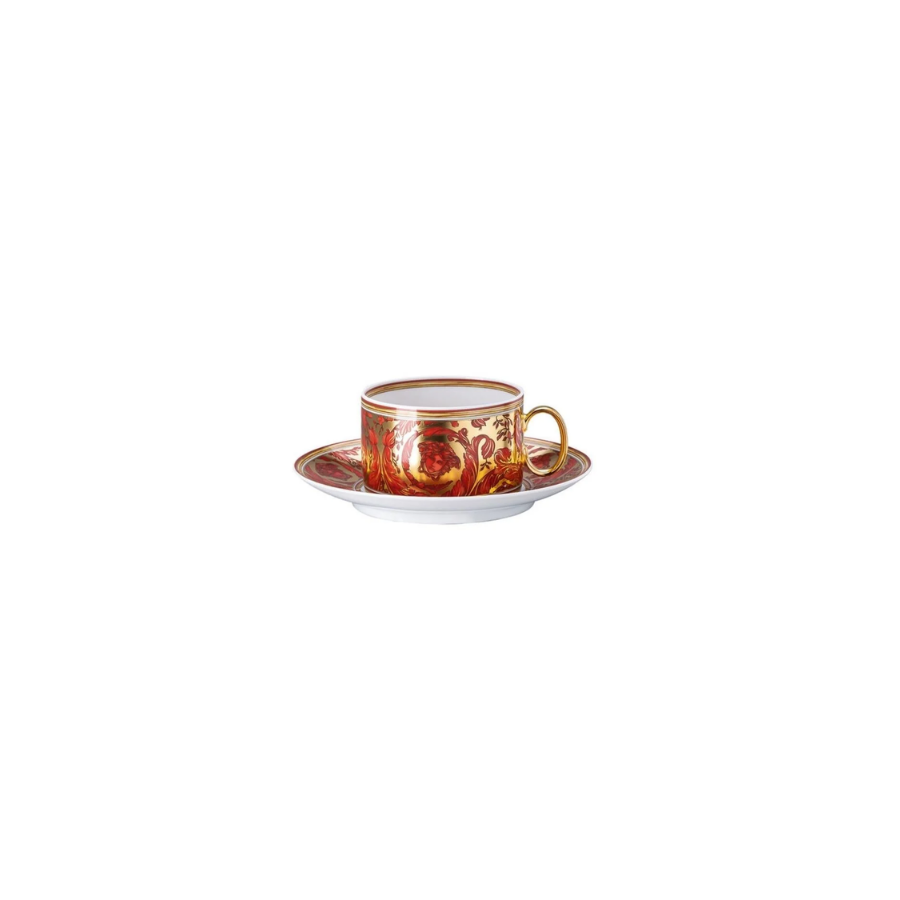 Çay Fincan-Tabak Medusa Garland Red