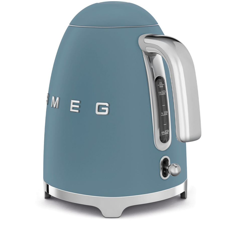 Smeg KLF03SBMEU 50'S Style Retro Mat Storm Blue Kettle