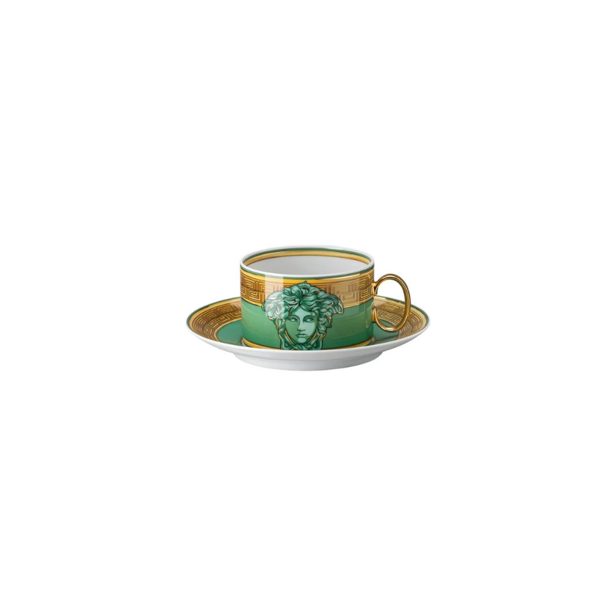 Çay Fincan-Tabak Medusa Amplified Green Coin