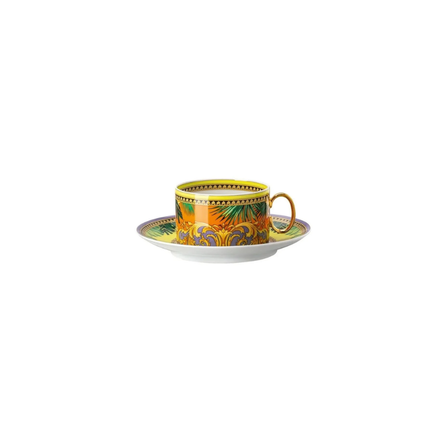 Çay Fincan-Tabak Jungle Animalier Yellow