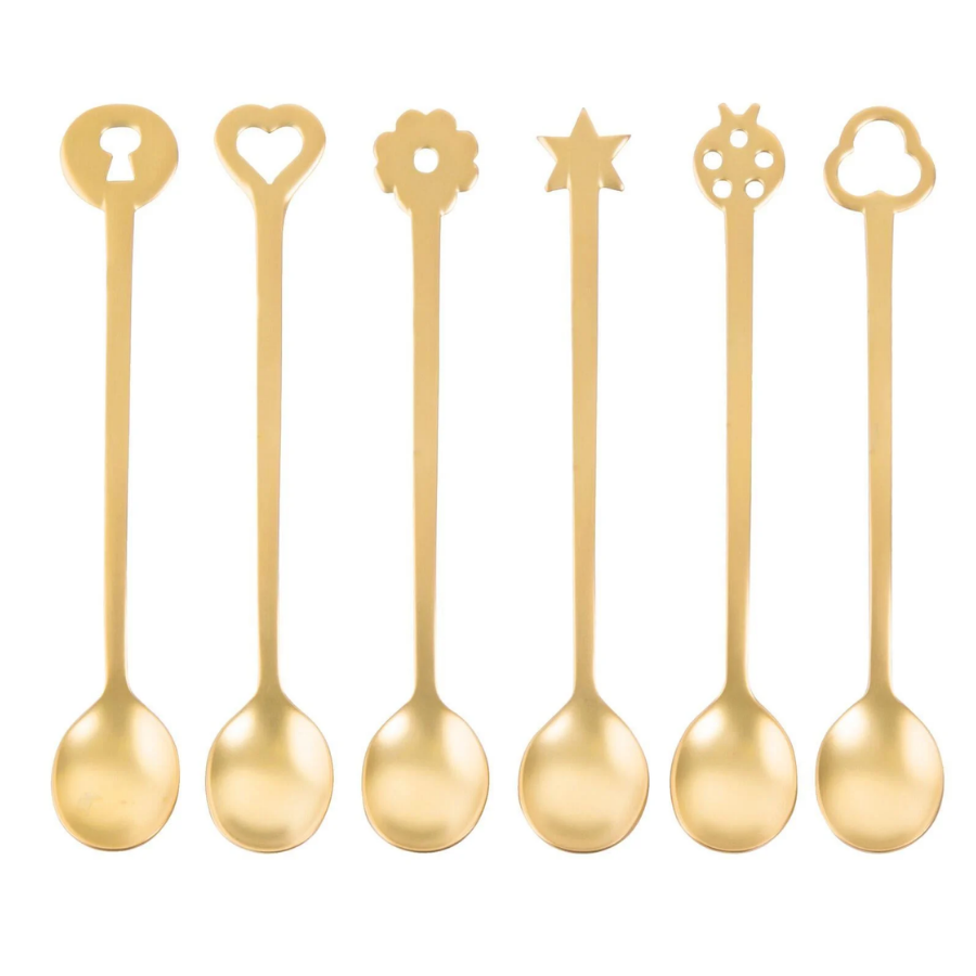 Parti Kaşık Seti Gold 6 Parça