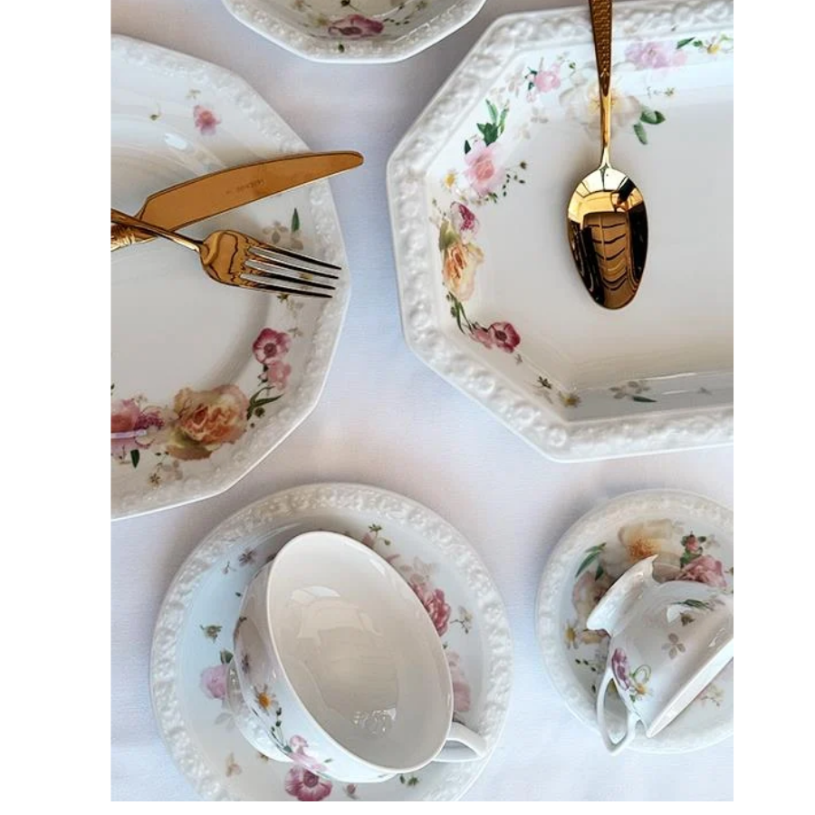 Maria Pink Rose 51 Parça Yemek Takımı