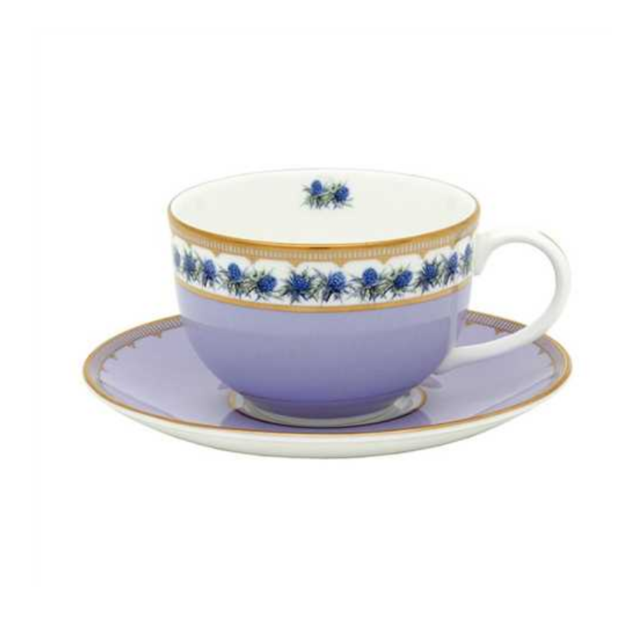 CoM - Shell Garden Floral - Thistle Lilac - Teacup & Saucer