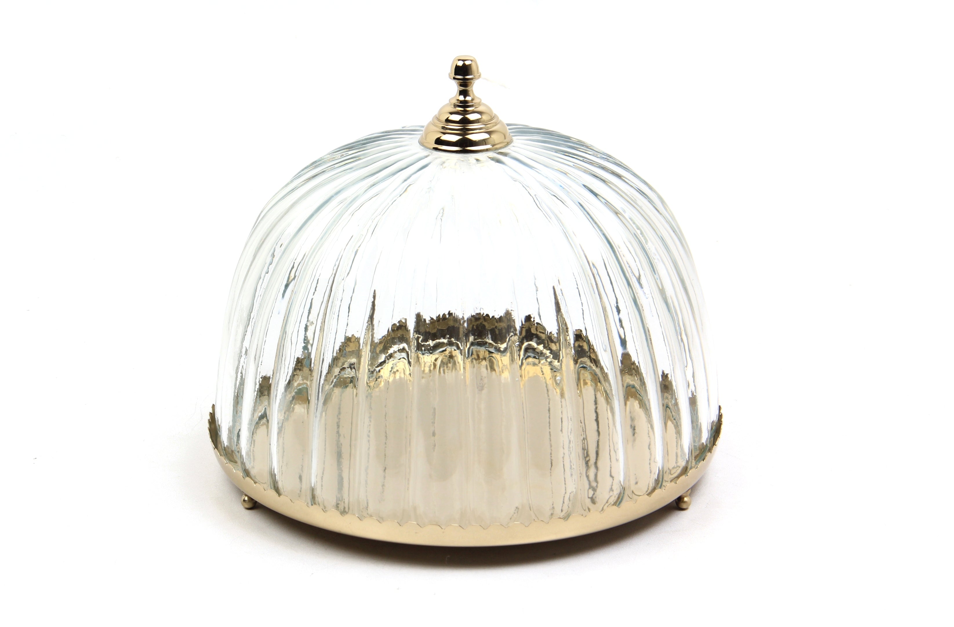 Yuvarlak Dome Gold Kek Standı 28,5X28,5X22,5 Cm