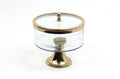 Optik Cam Ayaklı Küçük Gold Kapaklı Kase 15,7X15,7X18,5 Cm