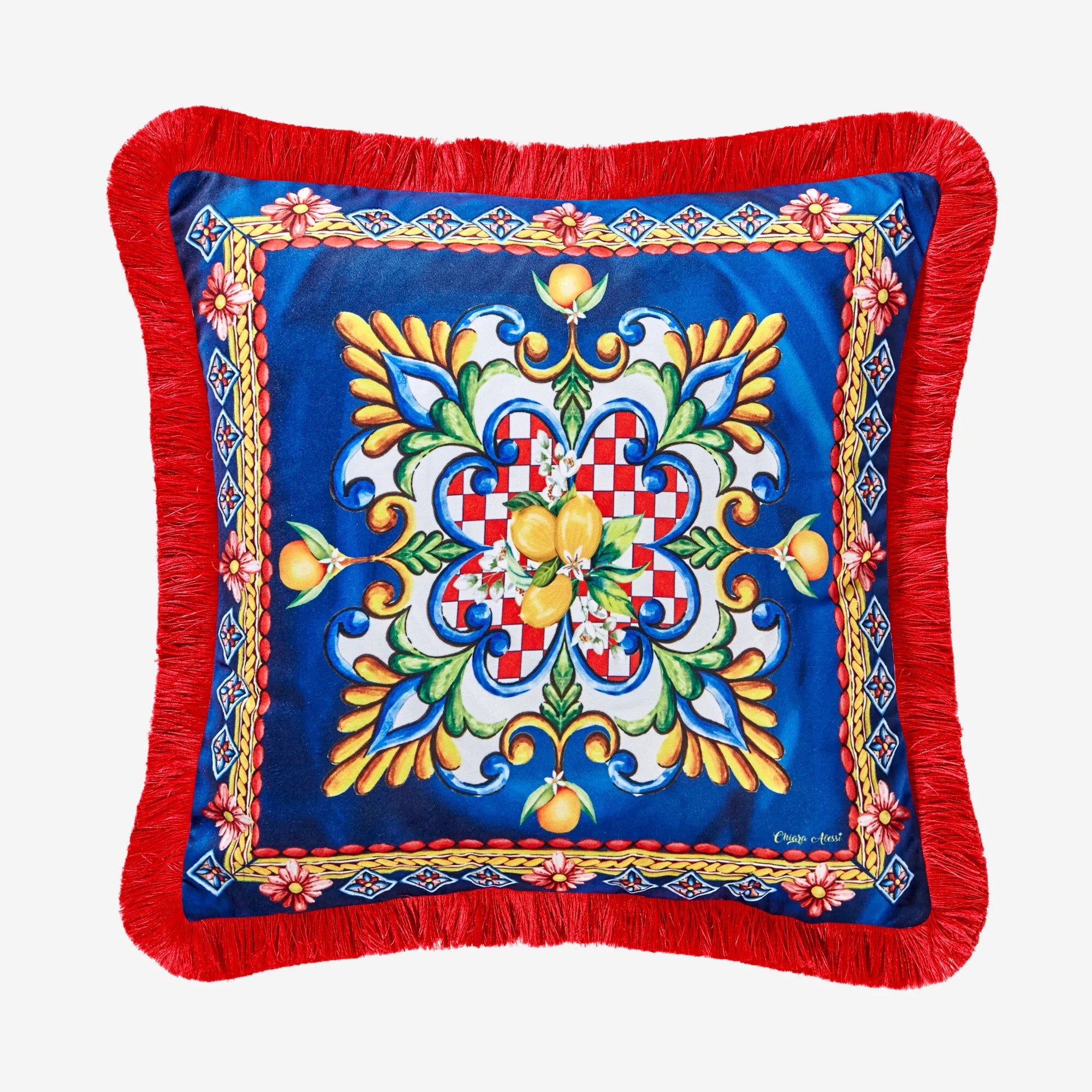 Chiara Alessi La Felicita Lacivert Dekoratif Yastık 45 x 45 cm