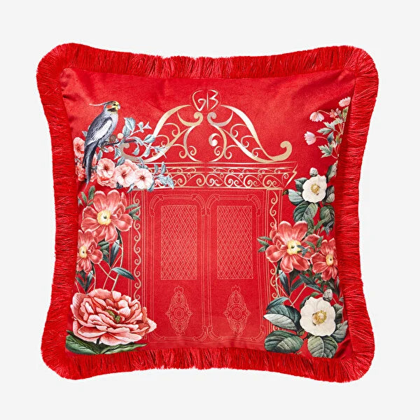 Chiara Alessi Magic Garden Kırmızı Dekoratif Yastık 45 x 45 cm