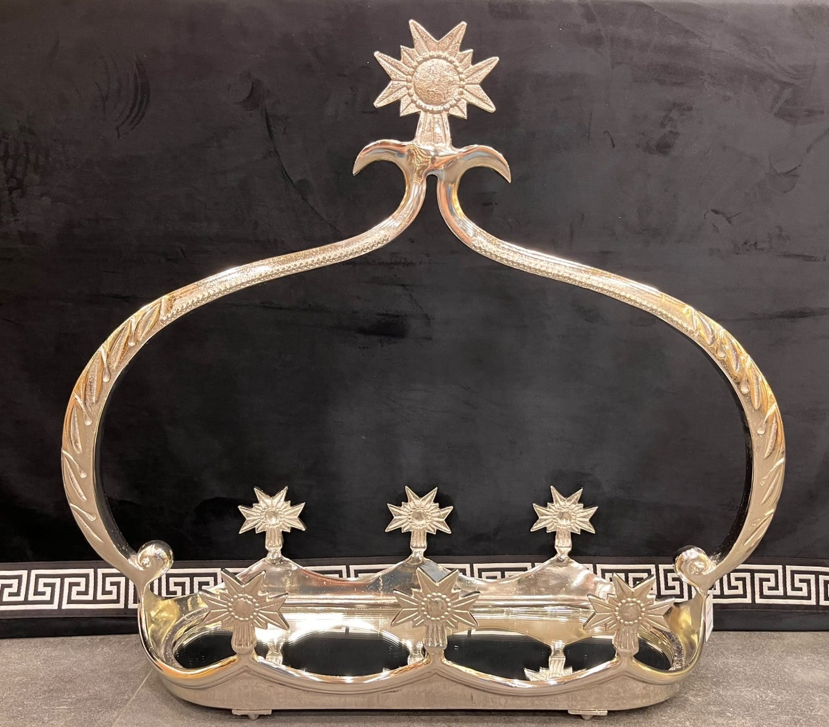 Crown Oval tray nicel 81x30,5x68,5  cm