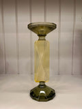 Kristal Yeşil Mumluk 9x9x24cm